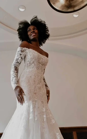 Essense of Australia Kathleen+ (SENT TO MARRY GO ROUND 12/1/23) #1 Ivory (gown with Natural Illusion) thumbnail