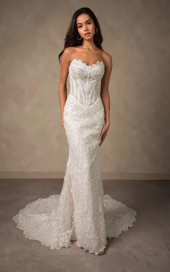 Essense of Australia Yvette #1 (IV-IV) Ivory Lace and Tulle over Ivory Gown thumbnail