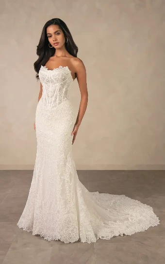 Essense of Australia Yvette #0 default (IV-IV) Ivory Lace and Tulle over Ivory Gown thumbnail