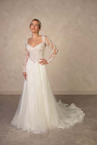 Essense of Australia Thea #0 default (IV-IV) Ivory Lace and Tulle over Ivory Gown thumbnail