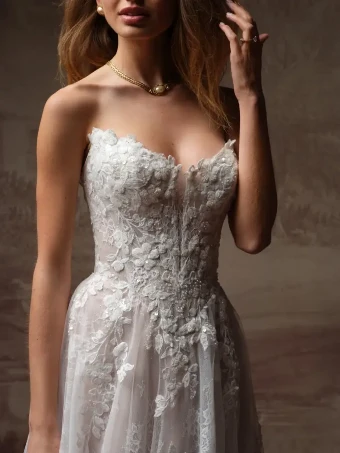 Maggie Sottero Hadley #1 All Ivory (gown with Ivory Illusion) thumbnail