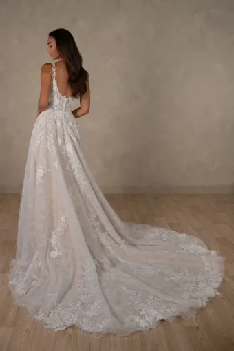 Essense of Australia Isabelle #1 (IV-BC) Ivory Lace and Tulle over Biscotti Gown thumbnail