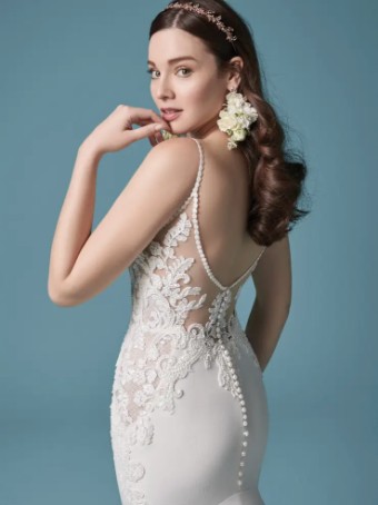 Maggie Sottero Nikki+ #1 Ivory over Nude (gown with Nude Illusion) thumbnail