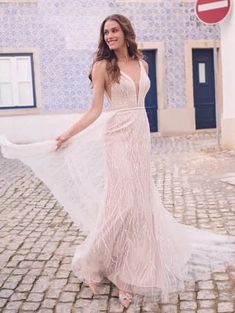 Maggie Sottero Jordan #0 default All Ivory (gown with Ivory Illusion) thumbnail
