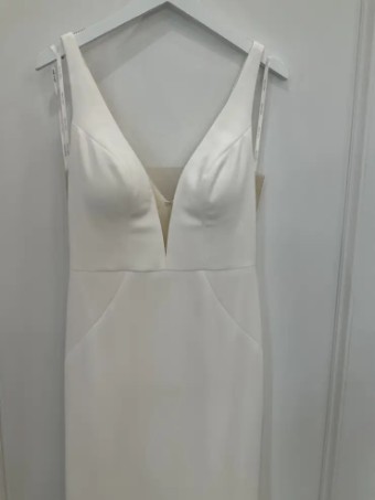 Stella York Chloe (WITHOUT LACE) #8 default (PI-PL) Pure Ivory Gown w Porcelain Tulle Plunge thumbnail