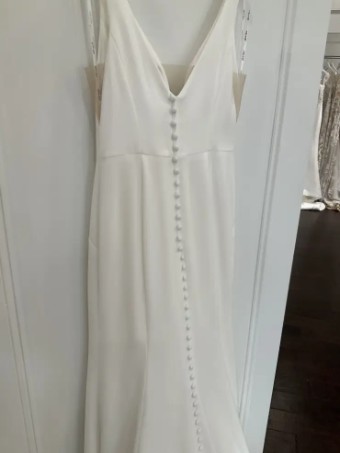 Stella York Chloe (WITHOUT LACE) #7 (PI-PL) Pure Ivory Gown w Porcelain Tulle Plunge thumbnail