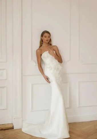 Eva Lendel Minelli No Lace/No Beading (GOWN ONLY) #1 Ivory thumbnail