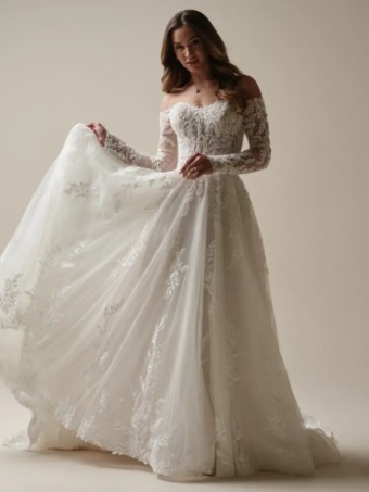 Maggie Sottero Rita #0 default Ivory/Silver Accent over Soft Pearl (gown with Natural Illusion) thumbnail