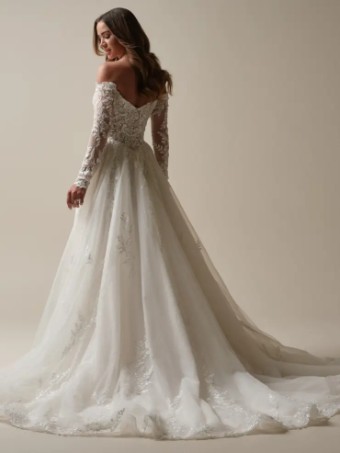 Maggie Sottero Rita #4 default Ivory/Silver Accent over Soft Pearl (gown with Natural Illusion) thumbnail