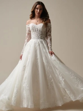 Maggie Sottero Rita #2 Ivory/Silver Accent over Soft Pearl (gown with Natural Illusion) thumbnail