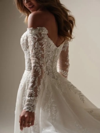 Maggie Sottero Rita #3 Ivory/Silver Accent over Soft Pearl (gown with Natural Illusion) thumbnail