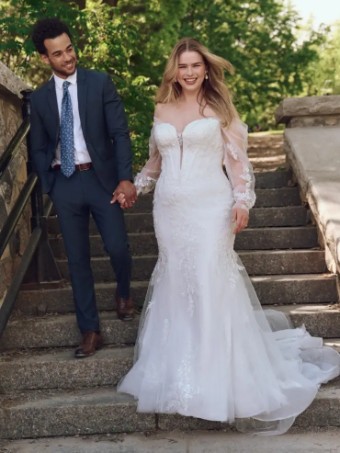 Maggie Sottero Benjie #2 Ivory over Blush (gown with Natural Illusion) thumbnail