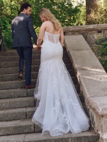 Maggie Sottero Benjie #3 Ivory over Blush (gown with Natural Illusion) thumbnail