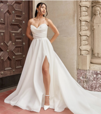 Essense of Australia Caroline #0 default Ivory Luxe Organza Over Ivory Gown thumbnail