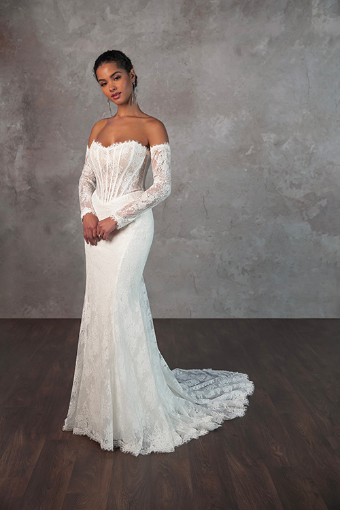 Essense of Australia Francesca #0 default (IV-IVR) Ivory Lace and Tulle over Ivory Gown thumbnail