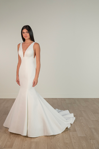 Stella York Marie #0 default (IV-PL) Ivory Gown w Porcelain Tulle Plunge thumbnail