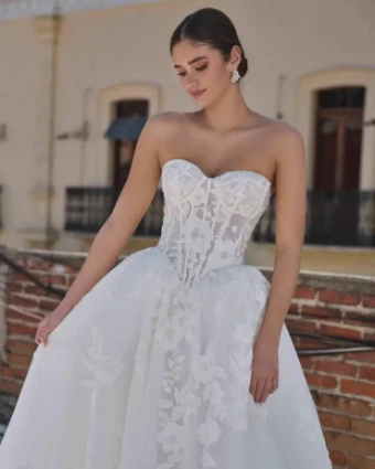 L'Amour by Calla Blanche Annelia #2 Ivory/Ivory thumbnail