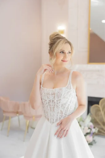 Corinthian James Regina #1 Ivory/Nude Tulle (bodice)/Ivory Crepe thumbnail