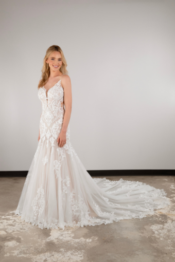 Essense of Australia Ava #0 default (IVRM-PL) Ivory Lace & Tulle over Rum Gown w Porcelain Tulle Illusion thumbnail