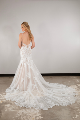 Essense of Australia Ava #1 (IVRM-PL) Ivory Lace & Tulle over Rum Gown w Porcelain Tulle Illusion thumbnail