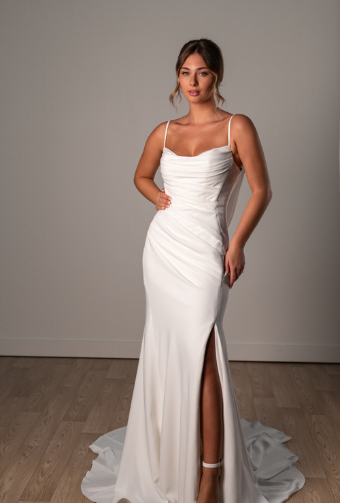 Stella York Ashlyn #2 default (PI-PL) PURE IVORY GOWN W PORCELAIN TULLE INNER BACK BODICE ONLY thumbnail