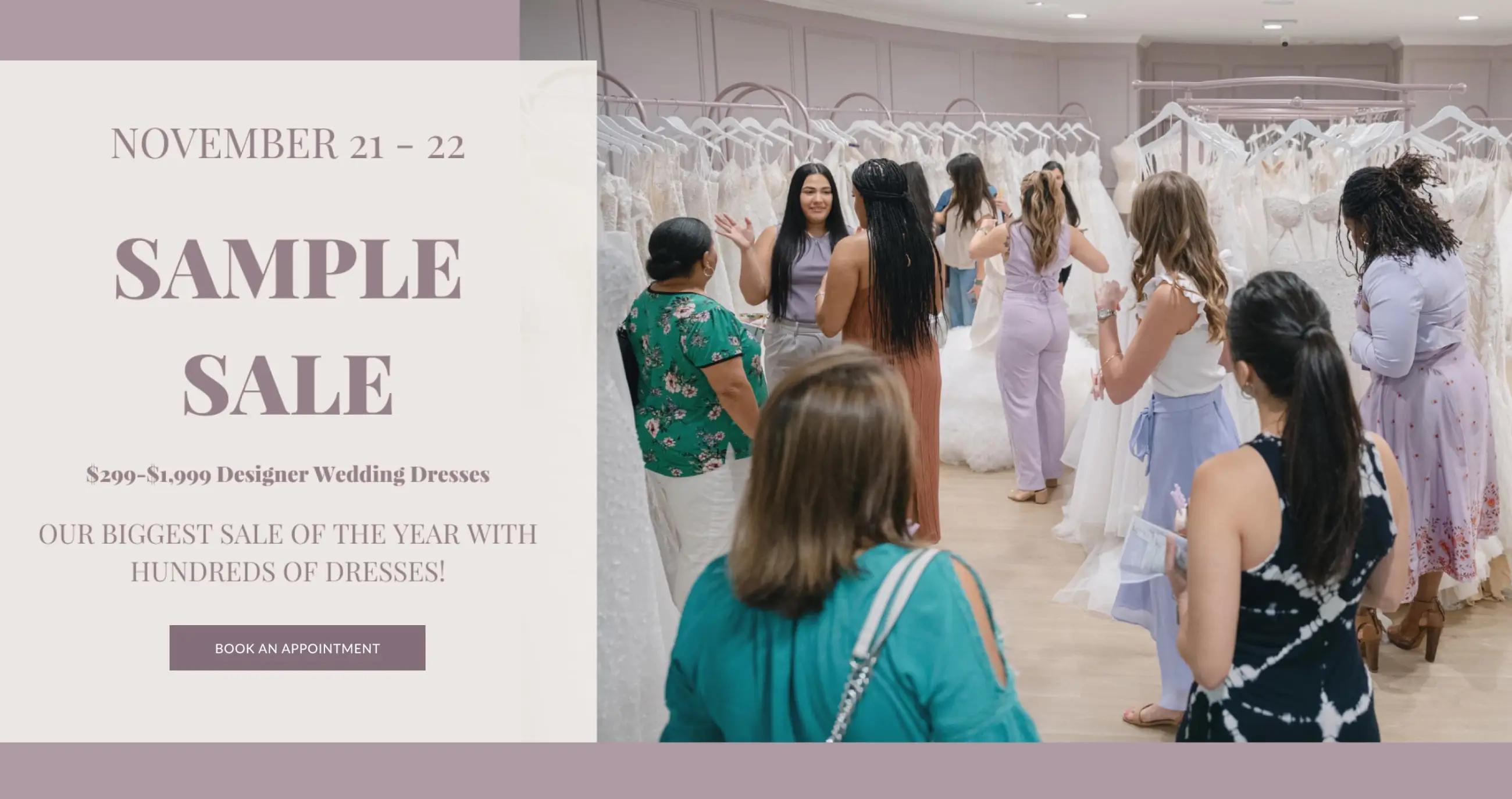 Sample Sale at Whittington Bridal Desktop