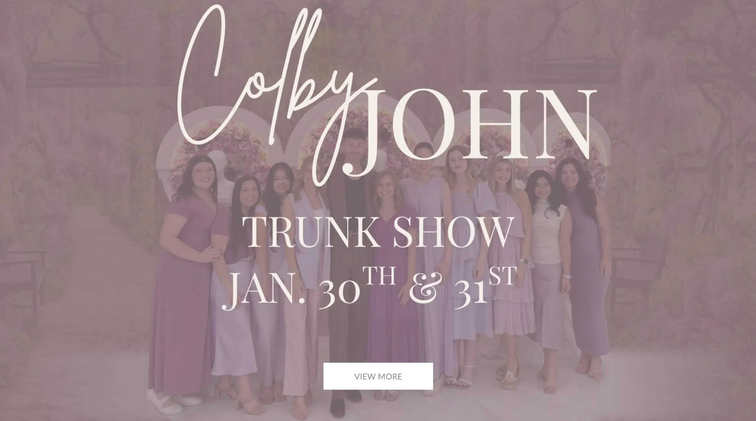 Colby John Trunk Show Banner